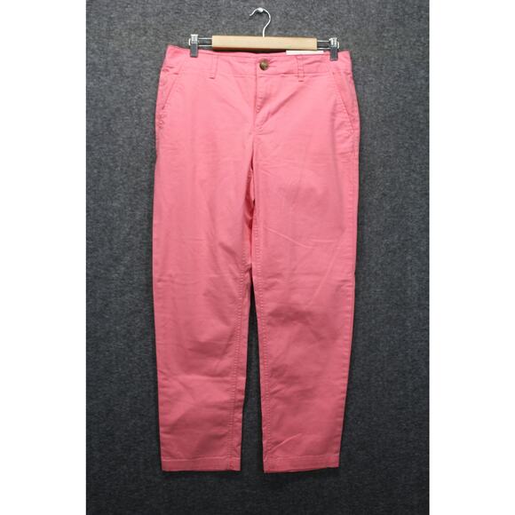 LOFT Pants - LOFT Monroe Slim Pants Womens 4 Pink Corral Stretch Cotton Chino Career Casual
